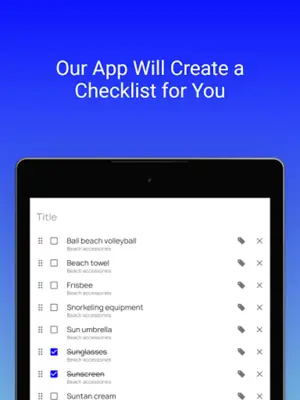 Baggage Packing Checklist android App screenshot 0